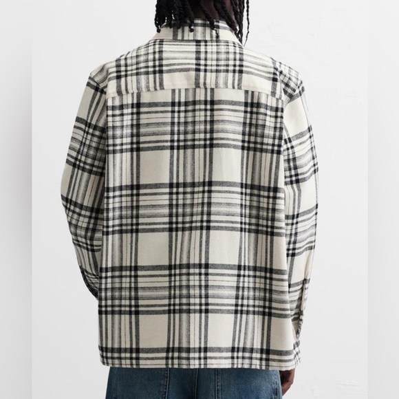 Zara Men’s Checkered Wool Blended Flannel Shirt - Size L - Picture 3 of 10